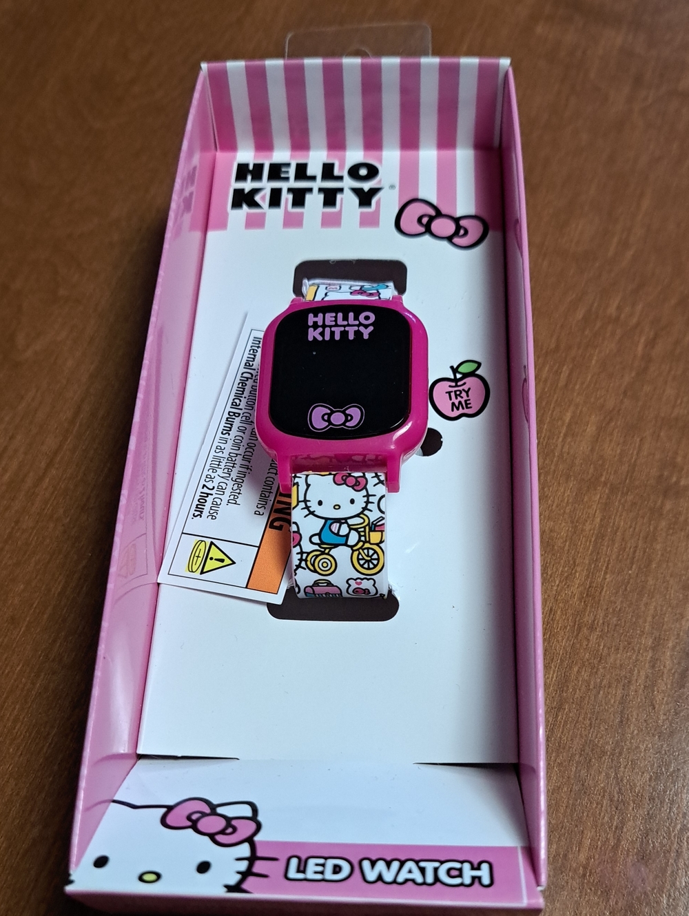 Hello Kitty Hot Pink Kids LED Watch with Character Strap